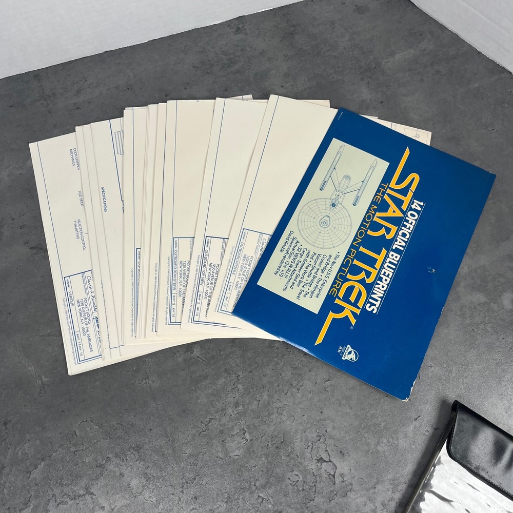 VTG 19080 Star Trek The Motion‎ Picture 14 Official Blueprints Wallaby 79106
